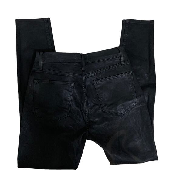 Frame le high skinny Noir coated denim skinny jeans size 28 NEW $240 - Picture 7 of 7